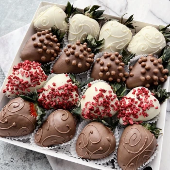 Strawberries in chocolate