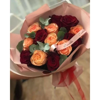 Bouquet of 15 roses mix